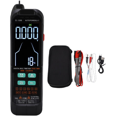 Digital Multimeter Portable Large Backlit Screen 1000mAh Current Voltage Meter 0‑1000V (1/5)
