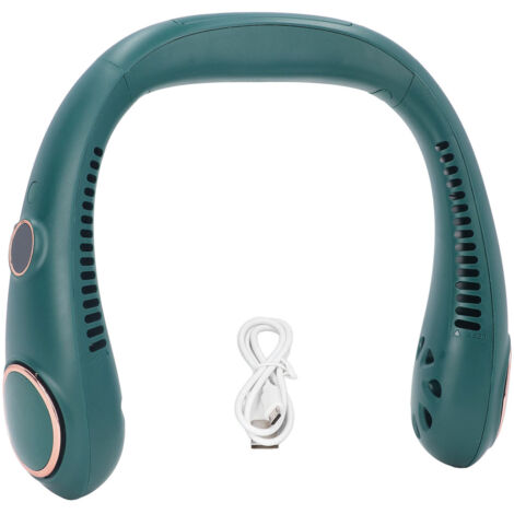 Portable Hanging Neck Fan LED Digital Display USB Strong and Quiet Hands Free Sports Bladeless Fans for Traveling Sports (1/5)