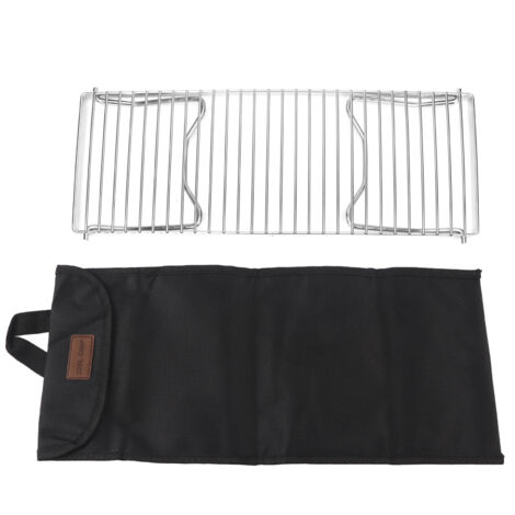 Folding Campfire Grill Portable Stainless Steel Barbeque Cooking Rack Grate Grid (1/5)