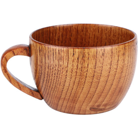 Natural Wood Cup Wooden Coffee Beer Mugs Breakfast Milk Household Drinking Cup (1/5)