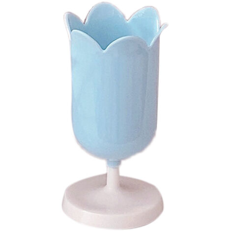 Pen Holder Tulip Shape Innovative Vintage Photo Props Large Capacity Pencil Holder for Office Study Room Home Blue (1/5)