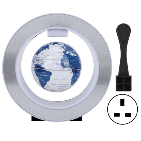Magnetic Levitation Floating Globe with Colorful LED Light Desktop Decoration Birthday Gift 100‑240VUK Plug (1/5)