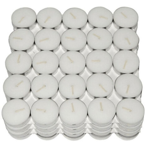 100Pcs Tealight Candles Smokeless Tasteless White Tea Light Candles for Wedding Celebration 4 Hours Long Time (1/5)