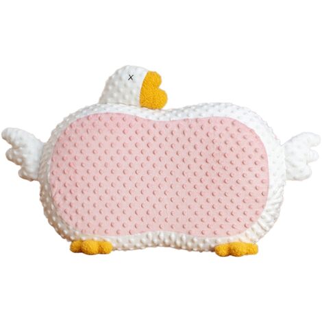 Cat Belly Pillow Memory Foam Slow Rebound Throw Pillow Goose Shape Fuzz Single Cushion Pink (1/5)