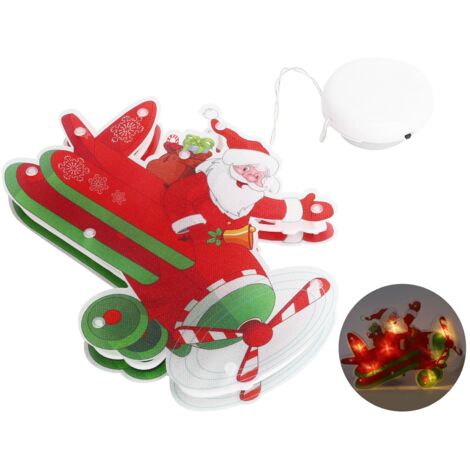 Christmas Light Warm Light Builtin 10LEDs Lamp Christmas Window Decoration Lights with Hook (1/5)