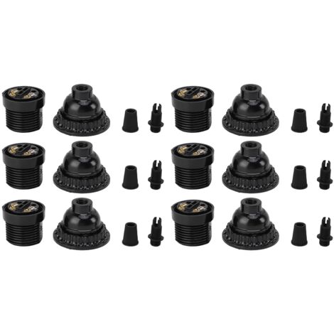 6 Set UL Listed E26 Vintage Lamp Socket Heat Resistant E26 Light Bulb Socket for Table Pendant Lamp Holder 110‑240V Black (1/5)