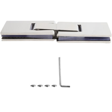 180 Degree Stainless Steel Door Clamp Bathroom Glass Clip Holder Bracket for Home Bathroom