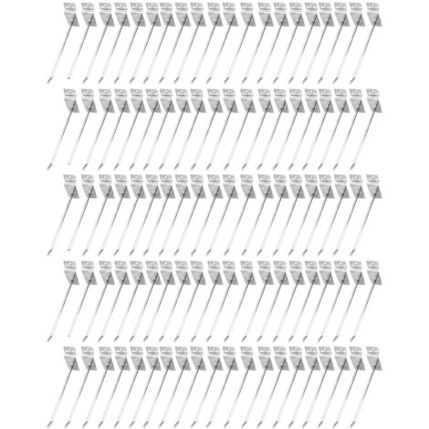 100PCs Aluminium Alloy Slot Hook 15cm 4mm Item Display Universal Fit for Supermarket Stationery Store Grocery Store (1/5)