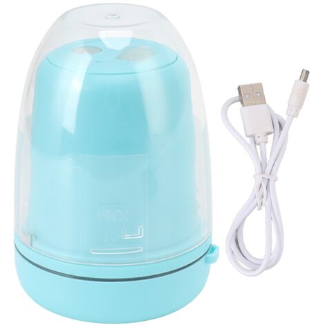 Portable Juicer Cup Multifunctional Rechargeable Small 4 Blades Blender Fruit Mixing Machine for Home 260ml Blue (1/5)