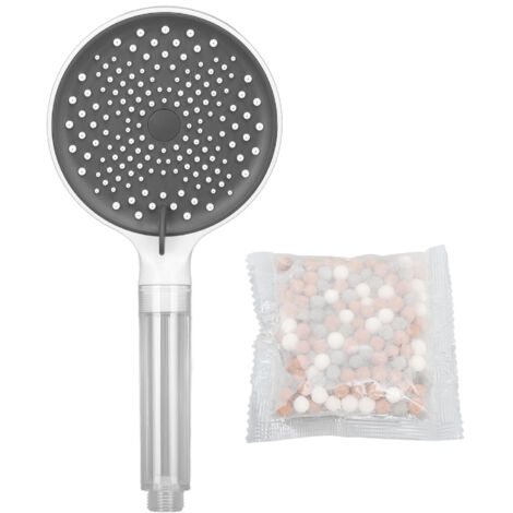 Handheld Shower Head ABS High Pressure 3 Functions Bathroom Shower Sprayer Head for Replacement White (1/5)