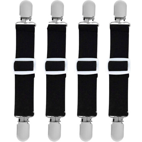 4pcs/set Adjustable Elastic Mattress Cover Corner Holder Clip Bed Sheet Fasteners Straps (1/5)