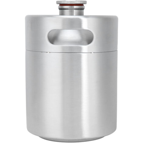 2L Beer Keg Mini Stainless Steel Beer Barrel with Spiral Lid for Home Brewing Accessory (1/5)