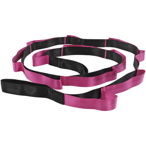 Stretch Strap Yoga Nylon Elastic Band Exercise Equipment for Home Workout Flexibility PilatesRose Red (1/5)