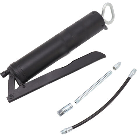 400CC High Pressure Grease Coupler Heavy Duty Quick Release Grease Coupler Manual Single Pressure Double Pressure Rod Grease Tool with Hose Black (1/5)
