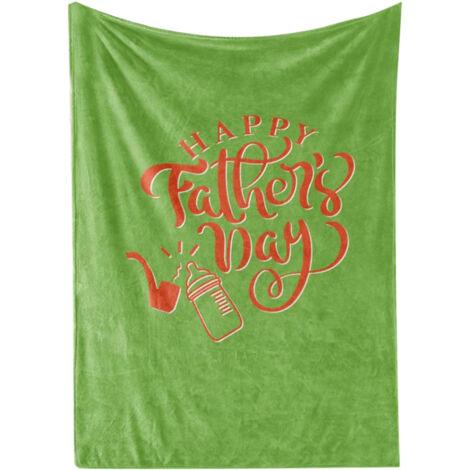 Throw Blanket Clear Printing Nonfading Comfortable Fathers Day Blanket for Home Office Sofa 120x150cm/47.2x59.1in