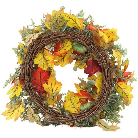 Front Door Wreath Hanger Hanging Pumpkin Home Relaxed Decor for Halloween Thanksgiving 45cm