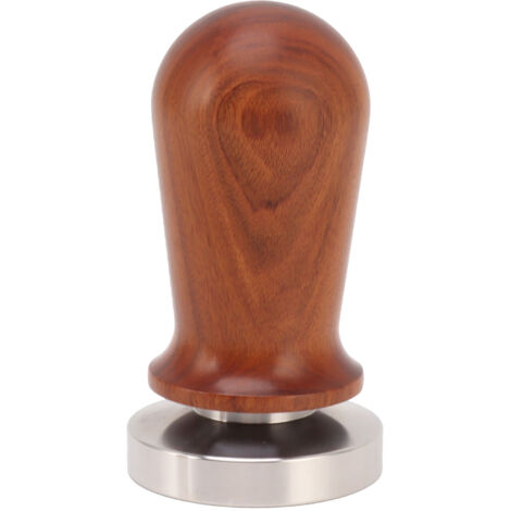 Coffee Tamper with Flat Stainless Steel Base Wooden Handle Coffee Powder Press Tamping Tool 53mm / 2.1in (1/5)