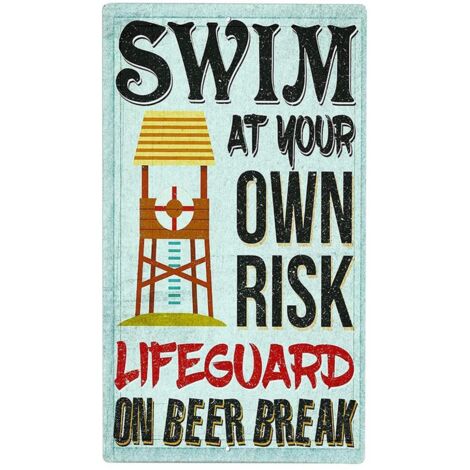 Funny Pool Rule Sign Swimming Pool Signage Metal Pool Sign for Pool Accessories (1/5)
