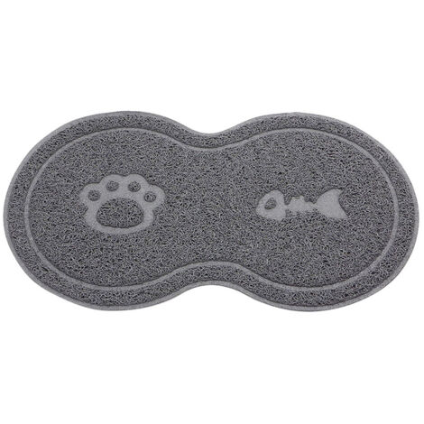 8 Shaped Cat Bowl Mat Dog Pet Feeding Water Food Dish Tray PVC Placemat (1/4)