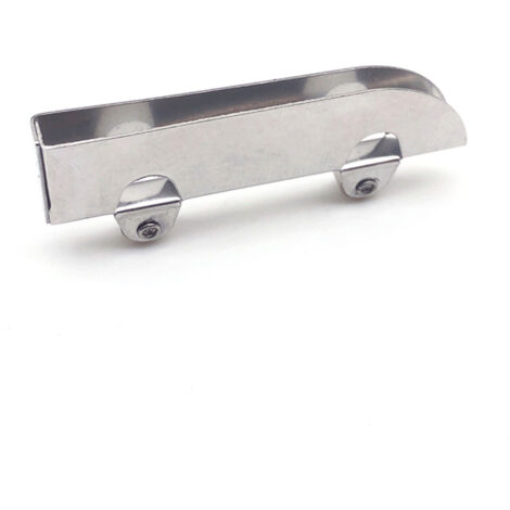 8pcs Sliding Glass Door Roller Smooth Silent Operation Stainless Steel 5mm Sliding Door Pulley Clamp for Display Cabinet (1/5)