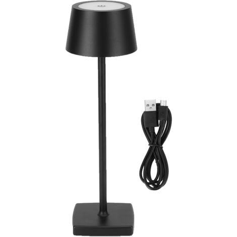 LED Desk Lamp USB Charging Table Lamps for Bar Living Room Reading Light Warm White LightBlack (1/5)