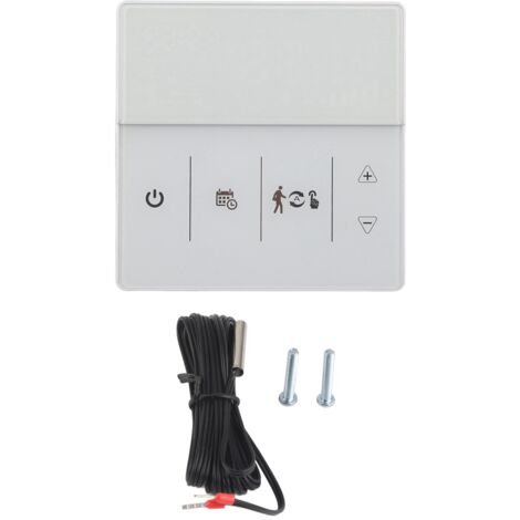 WIFI Thermostat Digital Display Smart Touch Screen Phone APP Voice Remote Control Thermostat for Home 90 to 240V White (1/5)