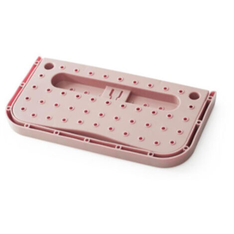 Wall Mounted Shoes Rack Adhesive Foldable Space Saving PP Door Shoe Hanger for Bathroom Pink Free Size (1/5)