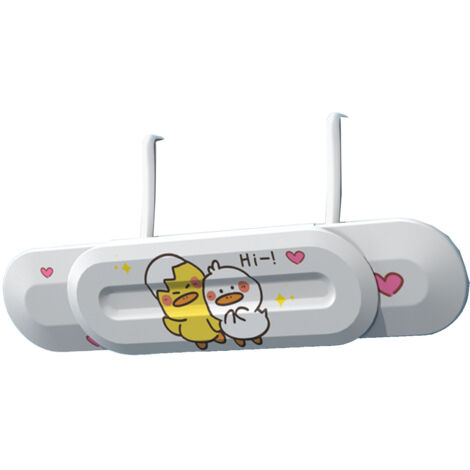 AC Conditioner Windshield 74 to 97cm Adjustable Universal Deflector Wind Cooled Baffle Air Wing Air Baffle with Stickers Windshield Plus Duck Stickers (1/5)