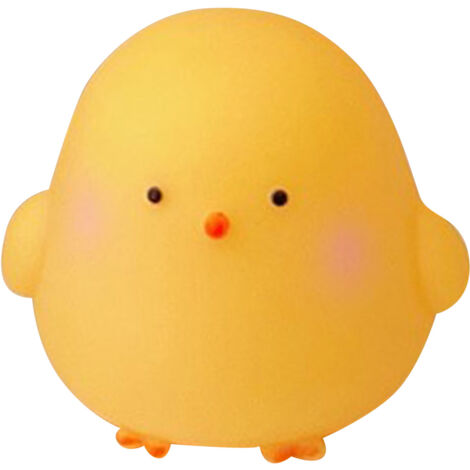 Cute Night Light Yellow Chick Cartoon Warm Light Soft Shell Comfortable Touch Animal Lamp with Battery For Kids Bedroom (1/5)