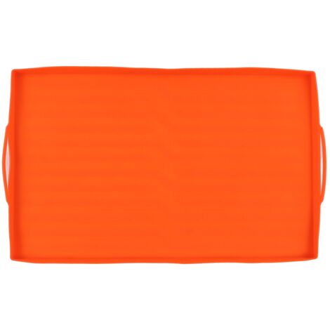 Griddle Mat Silicone Grill Cover Protective Grill Cover BBQ Grill Mat for Outdoor Cooking 36in Orange Handle (1/5)