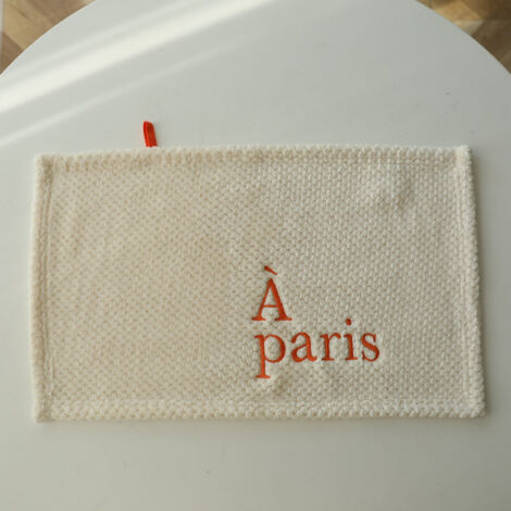 Face Cloth Wash Cloth Soft Hand Towel Water Absorption Alphabet Embroider Rectangle Orange Letter A