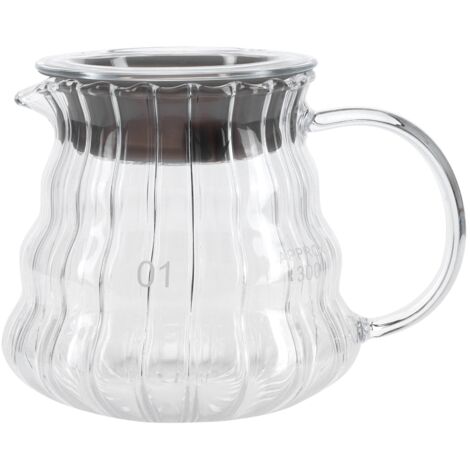 Coffee Pot High Borosilicate Glass Coffee Maker Kettle Teapot Supply for Home Office300ml (1/5)
