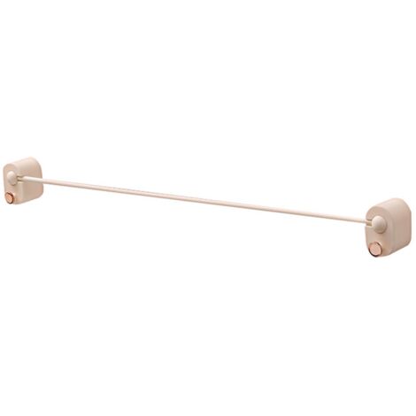 Bathroom Single Towel Rack Perforation Free Wall Mounted Towel Bar Bathroom AccessoryWhite Lengthened (1/5)