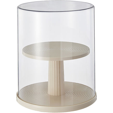 2 Tier Action Figures Display Case Rotating Dust Proof Blind Box Storage Box for Figures Collectibles (1/5)