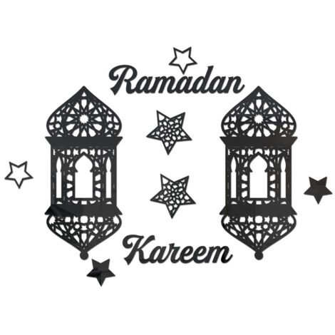 Eid Mubarak Acrylic Mirror Wall Stickers Self Adhesive Wall Decals Ramadan Festival Decoration (1/5)