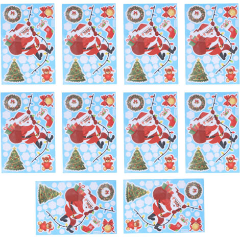10Pcs Christmas Man Decoration Stickers Self‑Adhesive Wall Decal Wall Sticker for Home Festival (1/5)