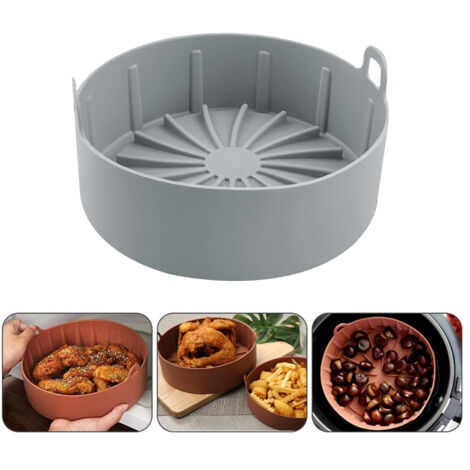 Air Fryer Silicone Pot Baking Removable Heat Resistant Microwave Bread Cake Accessory Non Stick Kitchen Grill Pan Basket (1/5)