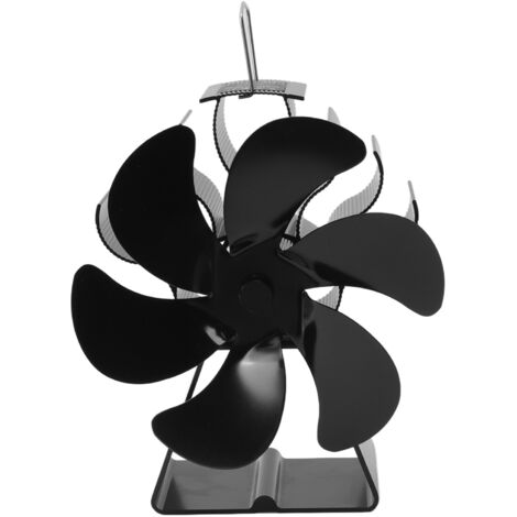 Fireplace Stove Fan 6 Blades Quiet High Temperature Resistant Heat Powered Stove Fan for Wood Log Burner Fireplace (1/5)
