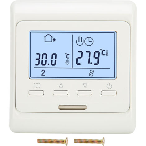 AC180V-230V Thermostat Wall Mounted Stove Temperature Controller for Water/Floor Heating (1/5)