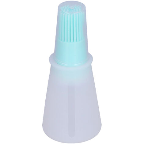 Oil Bottle Brush Silicone Multifunctional Sauce Barbecue Oil Brush with Transparent Bottle Cap Kitchen ToolGreen (1/5)