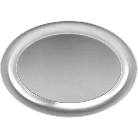 Stainless Steel Dish Small Oval Food Dish Multi Function Fruit Snack Dish for Kitchen Use (1/5)