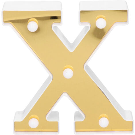 X‑Shaped Lamp Unique English Alphabet Light Sign for Home Bar Cafe Decoration Warm White (1/5)