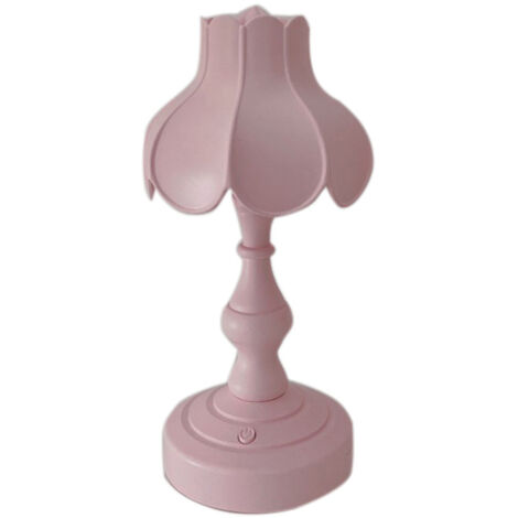 Desk Lamp Retro Lotus Leaf Ingenious Lovely 3 Light Sources Small Table Night Lamp for Girls Bedroom Pink (1/5)