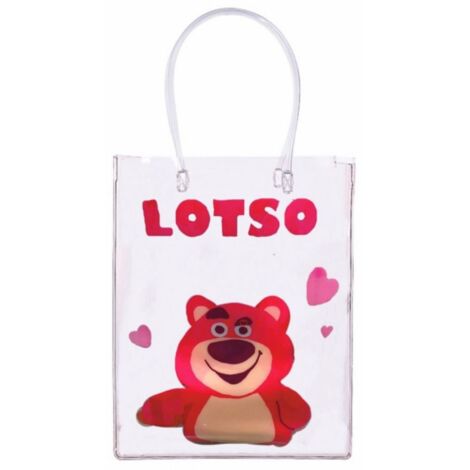 Transparent Handle Bag Cute Pattern Large Capacity Reusable Shoulder Bag Fashion for Shopping School Working PVC (1/5)