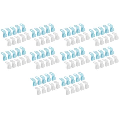 100 Pcs Clothes Hanger Connector Hooks Space Saving Closet Organizers Hanger for Clothes (1/5)