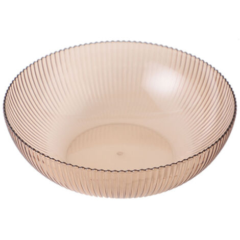 Crystal Fruit Tray Plastic Transparent Impact Resistant Delicate Fruit Plate for Snacks Round (1/5)
