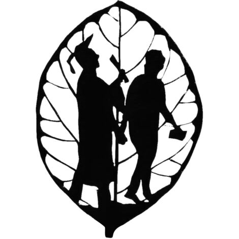 Art Metal Leaf Black Silhouette Ornaments Home Decor Handmade Figure Mother's Day Gift Modern Room Decoration (1/5)