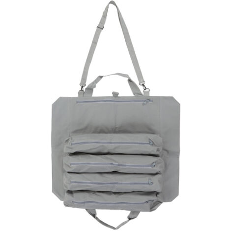 Roll Up Tool Bag Multi Purpose Tool Pouch Portable Multi Pocket Hanging Foldable Wrench Storage Carrier Grey (1/5)