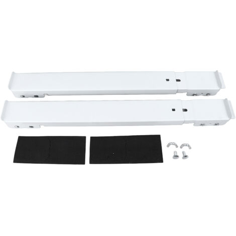 2pcs Washing Machine Mobile Roller Extendable Iron White 16 Wheels Low Noise High Load Bearing with Brake Washing Machine Dolly for Furniture (1/5)
