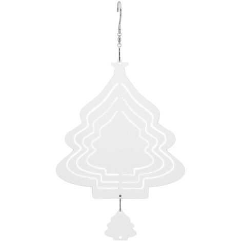 Sublimation Wind Chimes Rotatable Ornament Aluminum Blank Christmas Tree Shaped Garden Hanging Decor for Christmas Home (1/5)